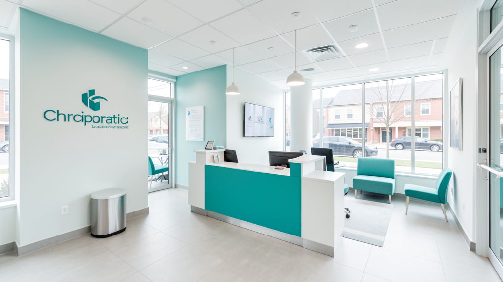 Bright modern chiropractic clinic reception in Midleton